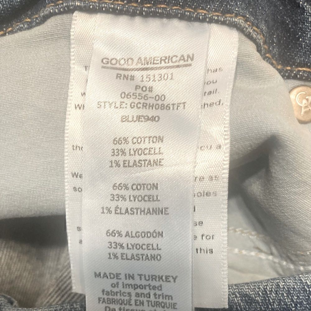 NWT Good American Good Classic Jean w/ Raw Hem Size 15 (34.5”) - Picture 11 of 11